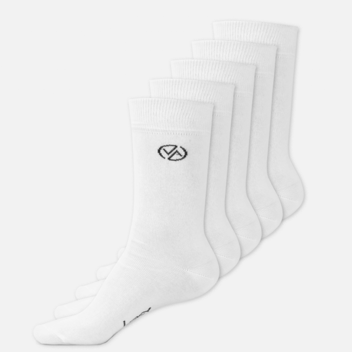 5 x Ponožky Vysoké Bílé