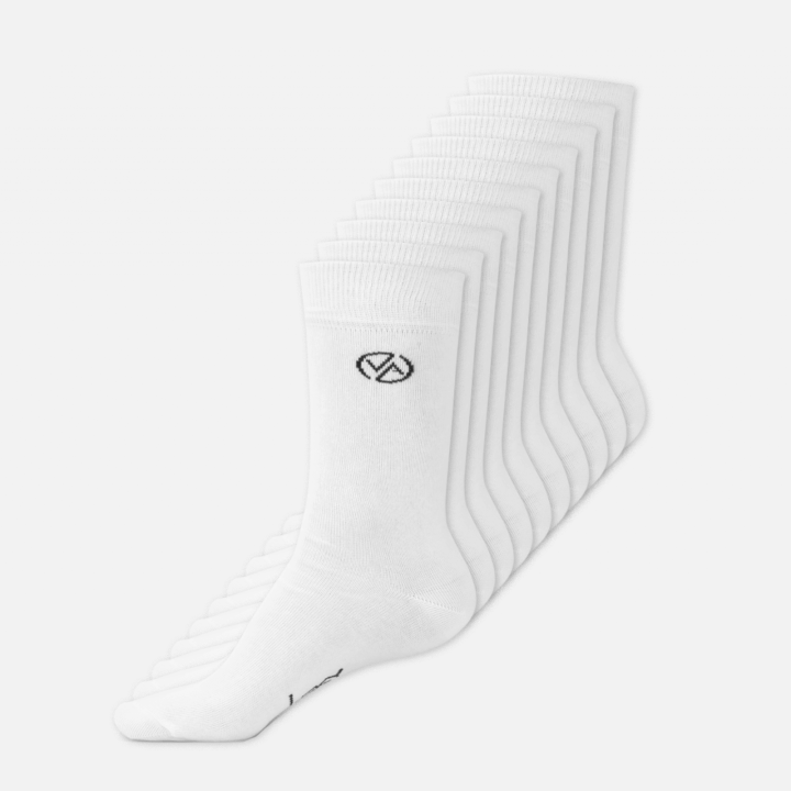 10 x Ponožky Vysoké Bílé
