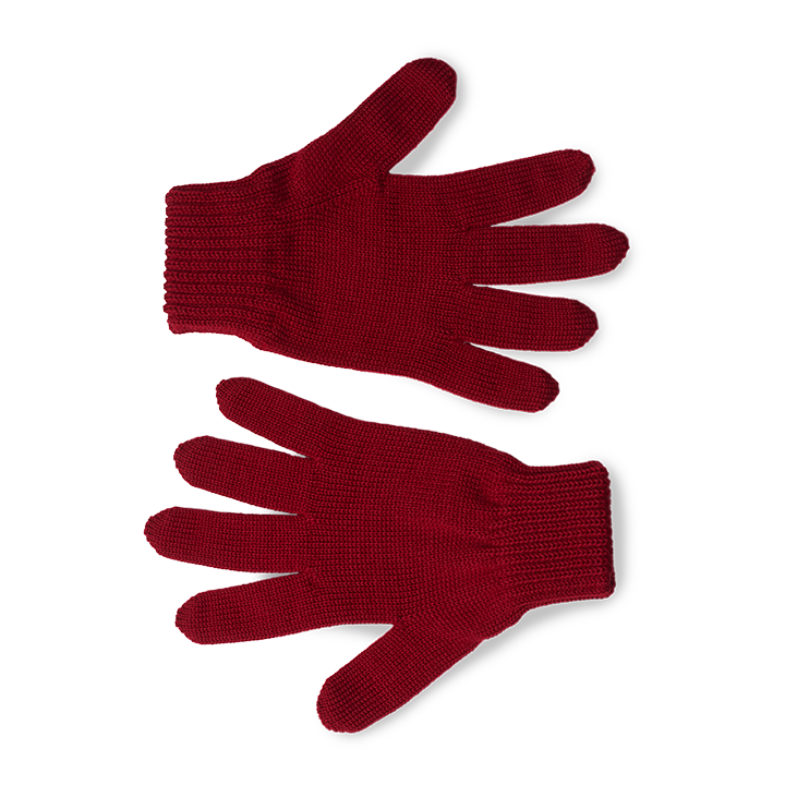 Vlněné Rukavice Merino Red