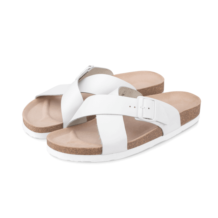 Pantofle Cork White 