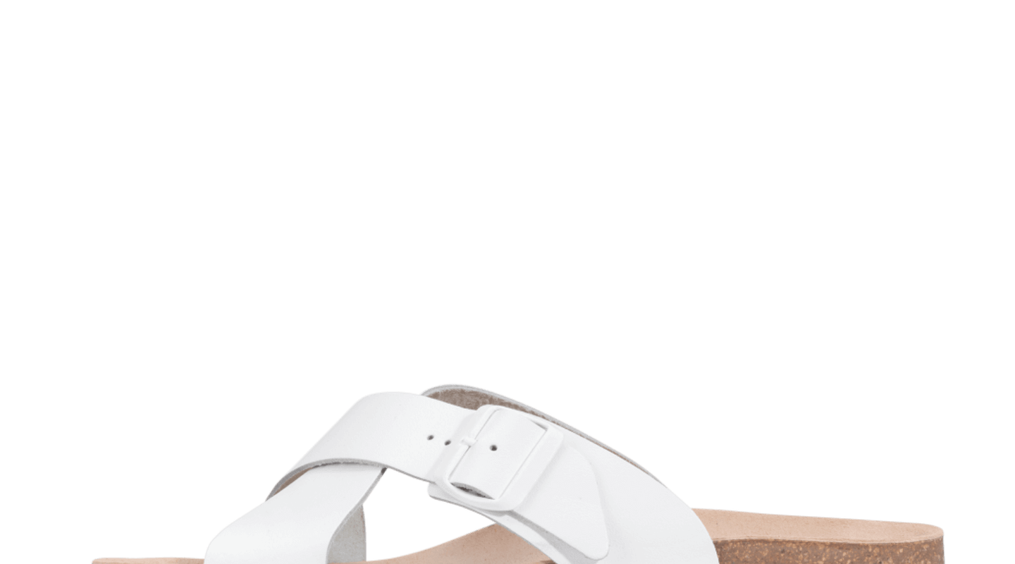 Pantofle Cork White 
